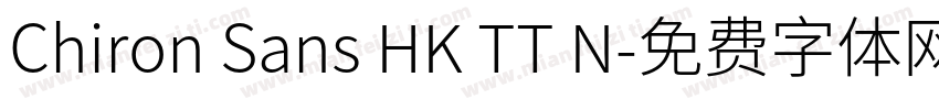 Chiron Sans HK TT N字体转换